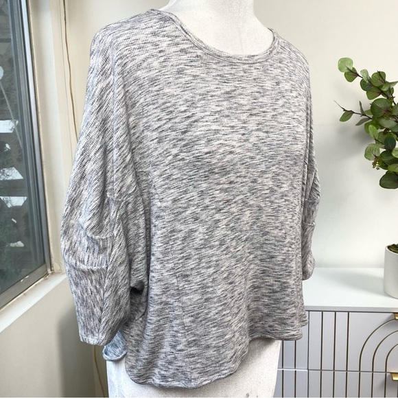 JOIE Sammi Sky Gray Short Sleeve Dolman Top Relaxed Luxe Tee, Sz M - Picture 6 of 10